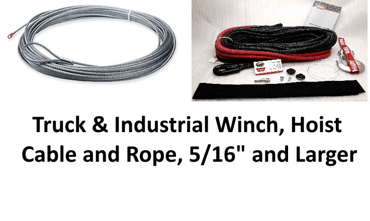 Truck & Industrial Winch, Hoist Cable and Rope 5/16 and larger — Montana  Jacks Outpost