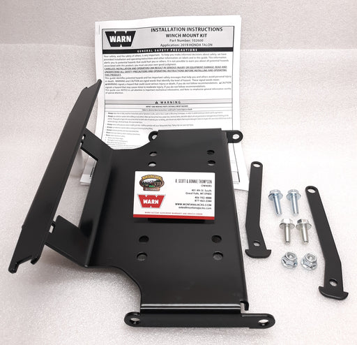 WARN 102600 UTV Winch Mount for 2019-22 Honda Talon 1000