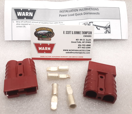 Warn 22681 Quick Connector Set, 50 amp for WARN ATV Winches 3500 lb and under