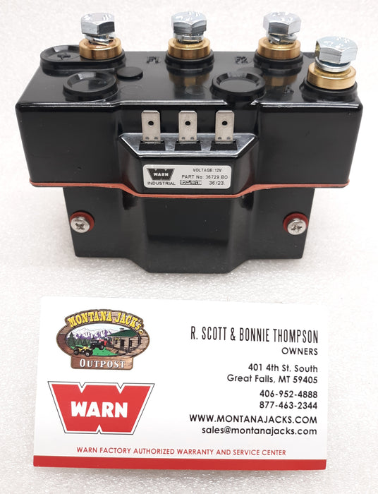 WARN 34971 Industrial Winch Contactor, 12v, Triple Coil