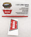 WARN Mini Logo Decal 1 3/4" x 7/8" Red with Silver Background