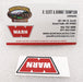 WARN Mini Logo Decal 1 3/4" x 7/8" Red with Silver Background