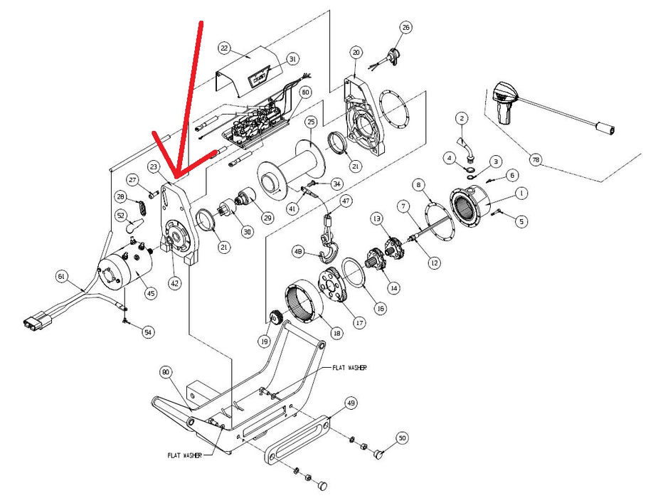 WARN 27353 Winch Drum Support, Motor End, for XD9000i Winch