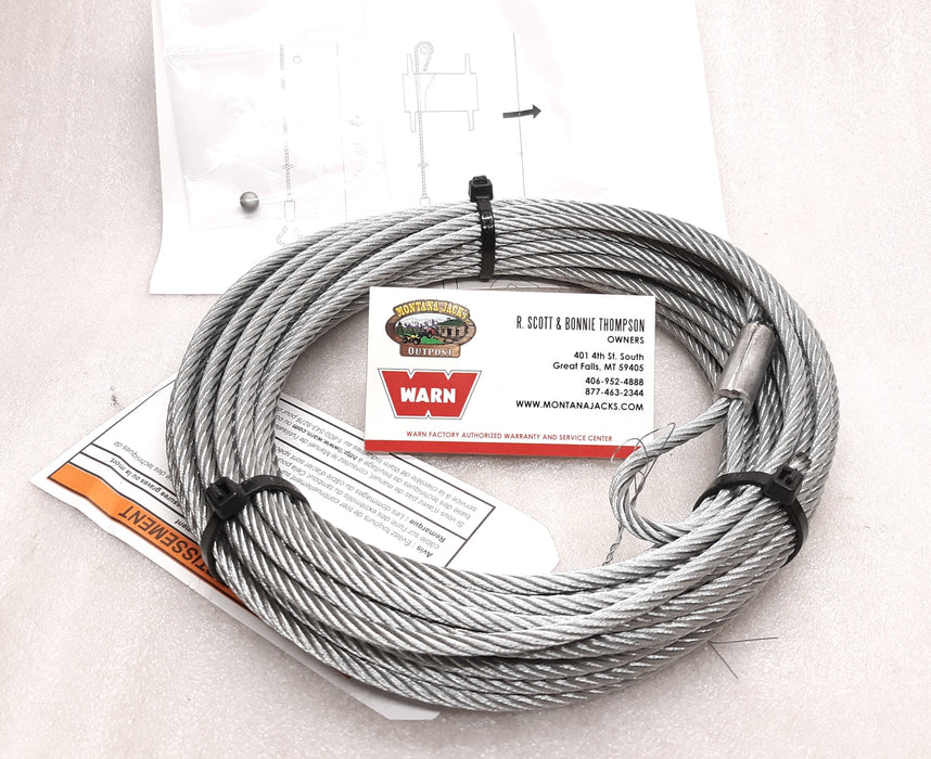WARN 60076 ATV Replacement Wire Rope for Aluminum Drums - 3/16 X 50 —  Montana Jacks Outpost