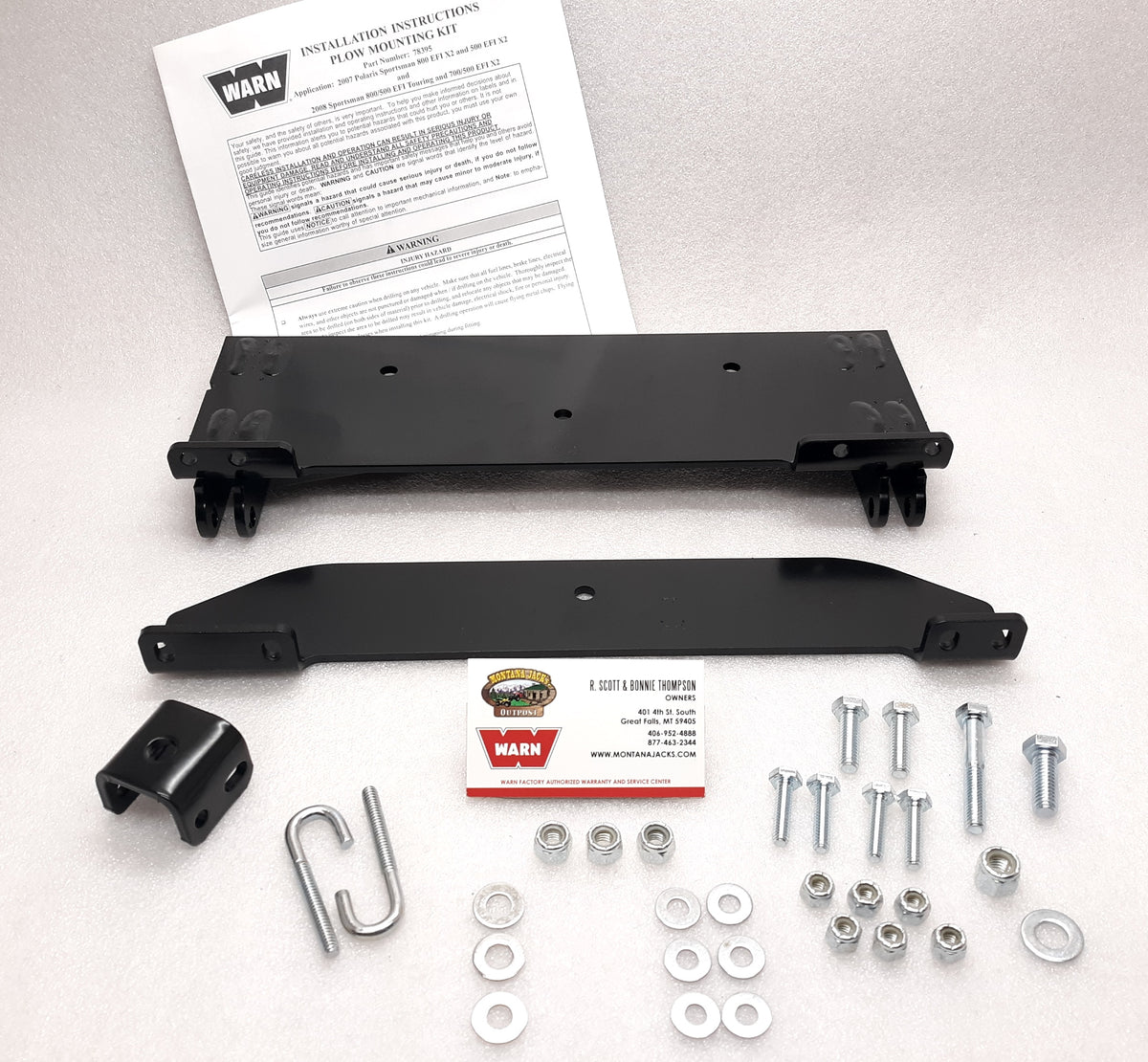 WARN 78395 ATV Plow Mount for Polaris, FREE SHIPPING! — Montana