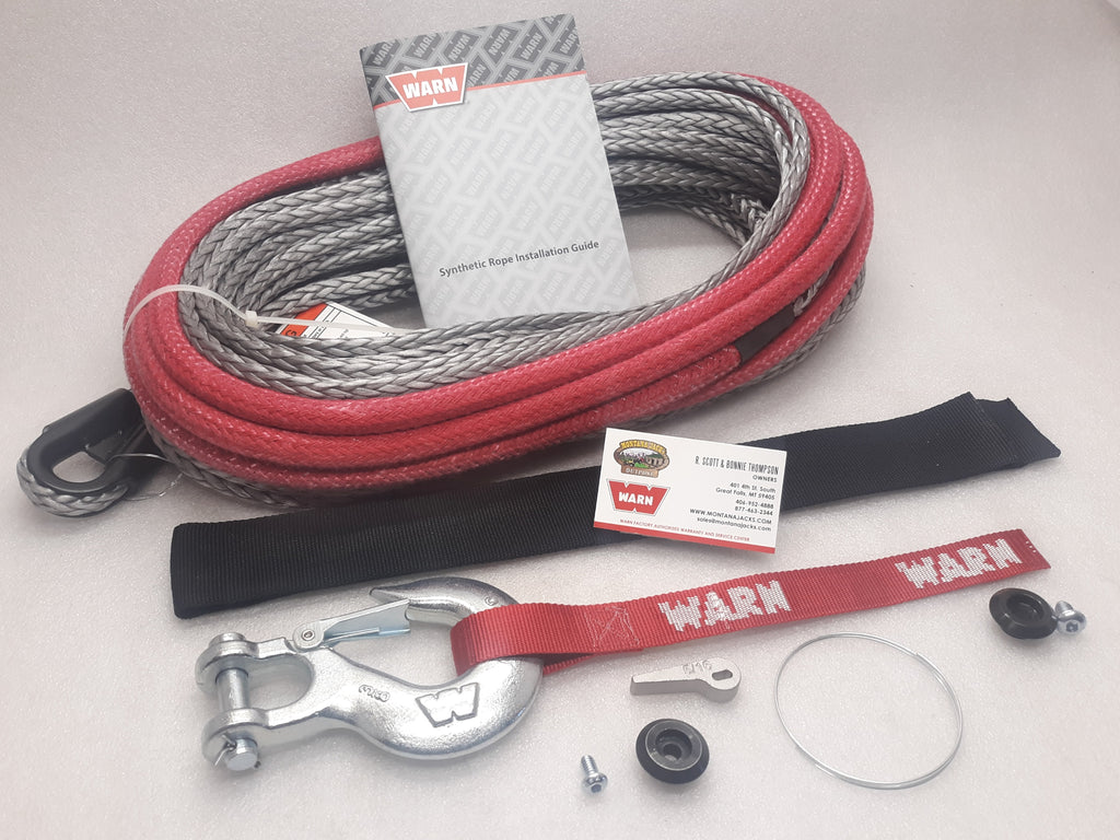 WARN 93120 SpyDura Pro Synthetic Winch Rope 3/8 x 80', for