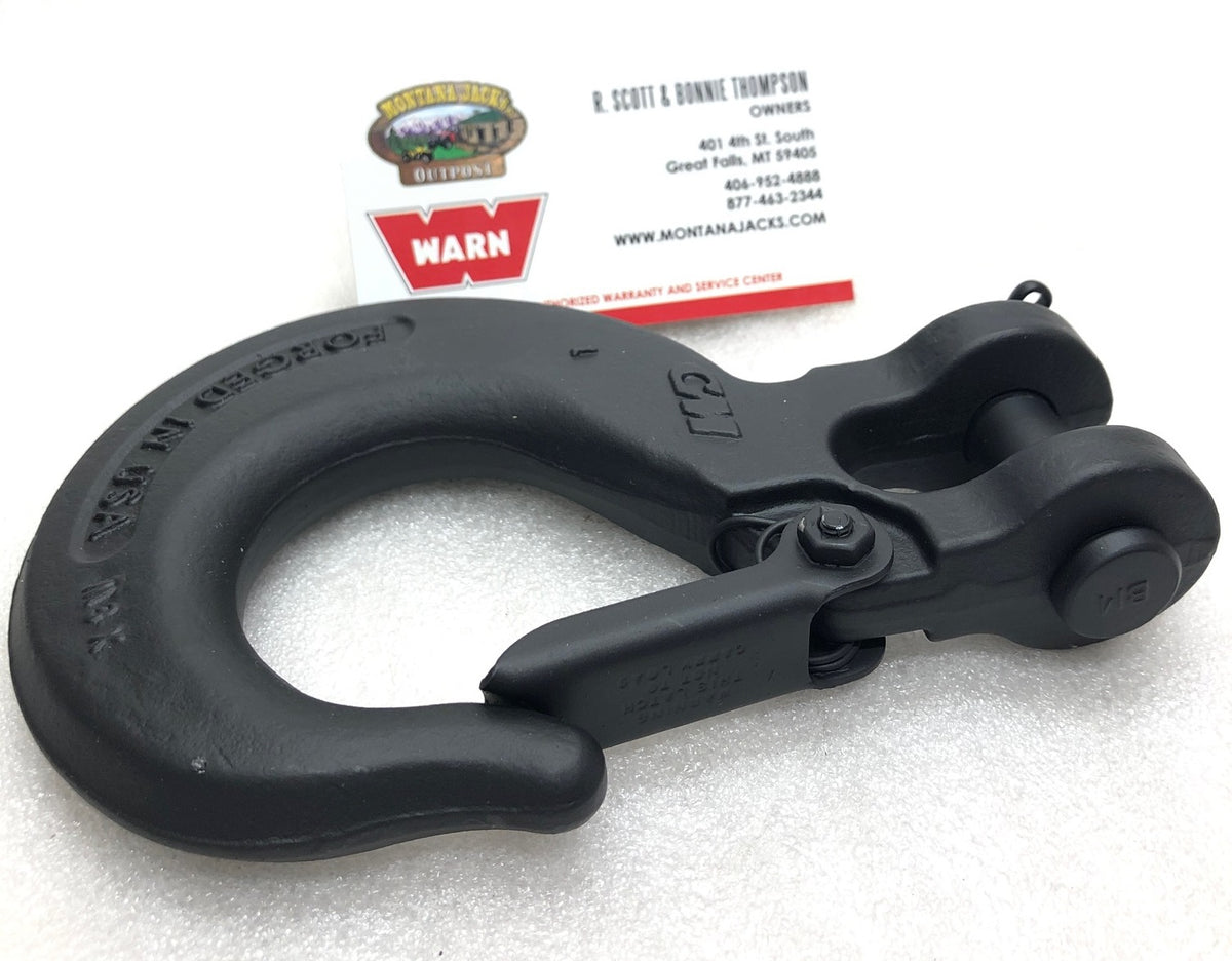 WARN 98389 Winch Hook, 1/2 Black, For Winches up to 16,500 lbs